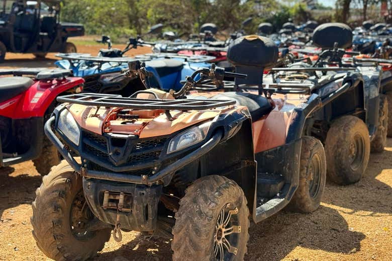 Los quads preparados para la ruta