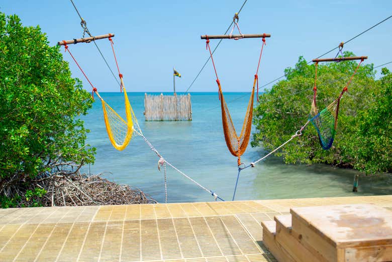 Le zipline del Chukka Ocean Outpost