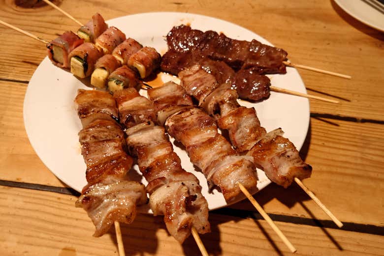 Yakitori, especialidade de Fukuoka