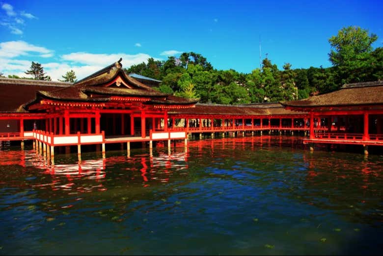 Une partie du sanctuaire d'Itsukushima sur l'île de Miyajima
