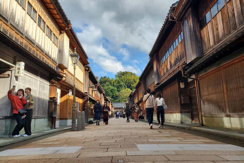 Uno de los barrios tradicionales de Kanazawa