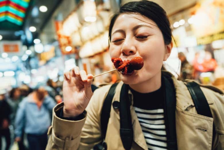 Disfrutando de la gastronomía de Kioto