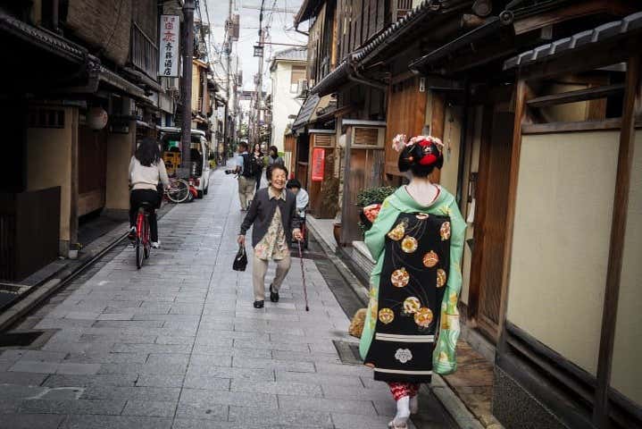 Costumi tradizionali nel quartiere Gion di Kyoto