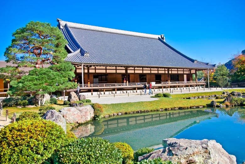 O templo de Tenryu-ji em Kyoto