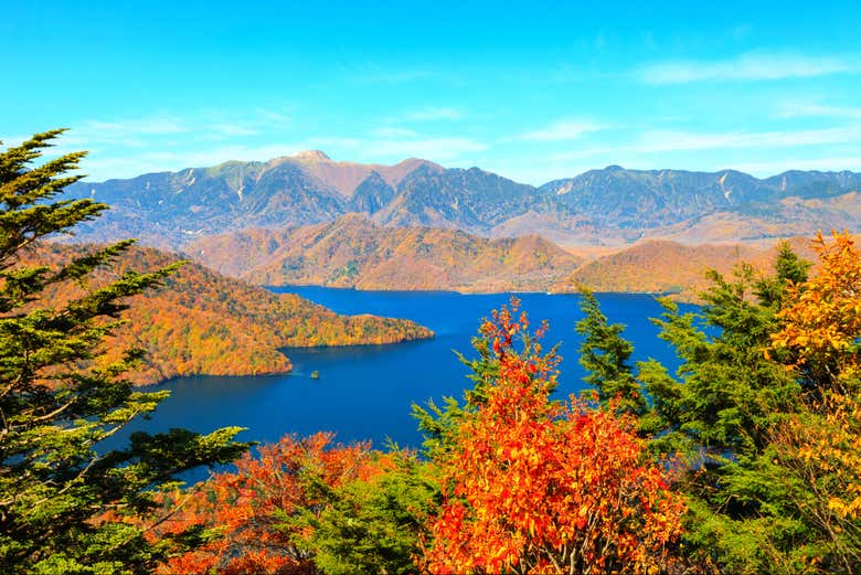 Vue panoramique sur le lac Chuzenji