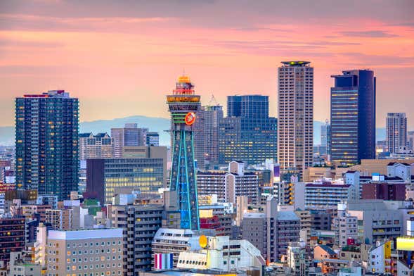 Entrada al mirador de la Torre Tsutenkaku
