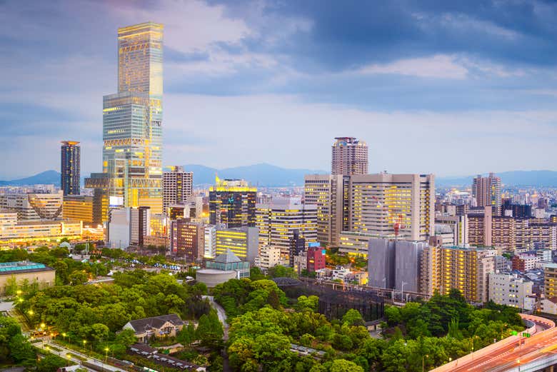 Vue panoramique sur Osaka
