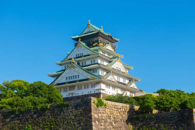 Vista sul Castello di Osaka