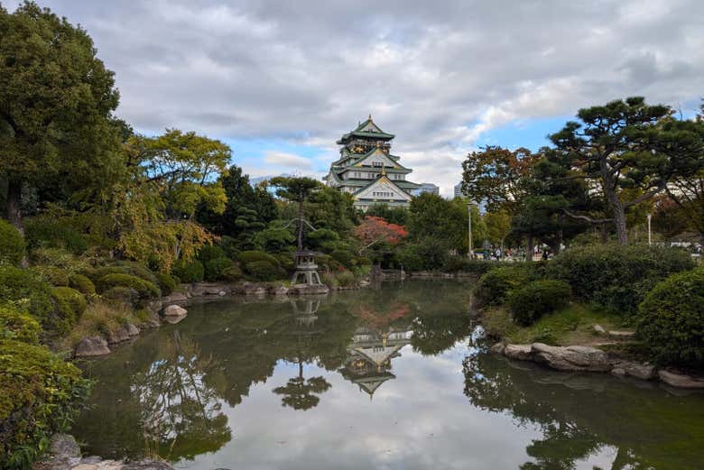 Jardins do castelo de Osaka