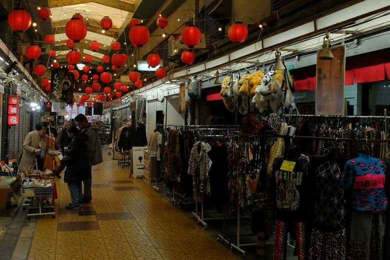 Uno de los mercados tradicionales de Osaka