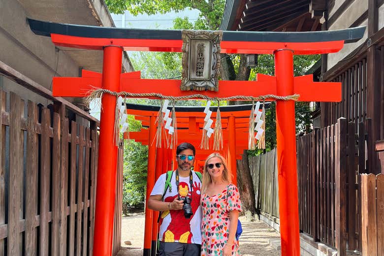 Foto en pareja en el Santuario Horikoshi