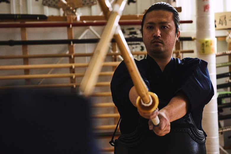 Típicas espadas de madera japonesas