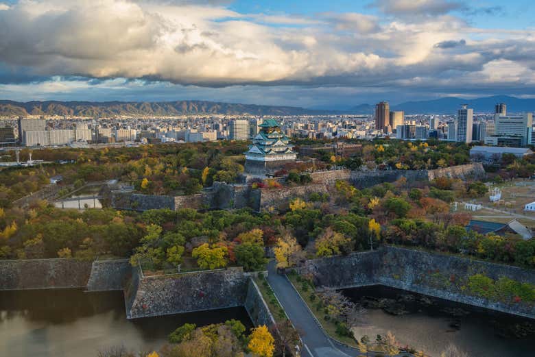 Vista panoramica su Osaka