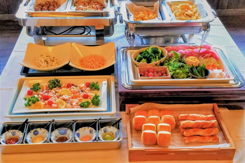 Repondréis fuerzas en un buffet japonés