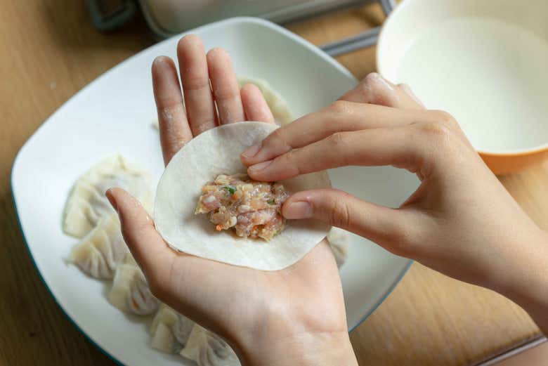 Aprendiendo a hacer gyozas