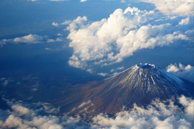 Vistas aéreas del monte Fuji