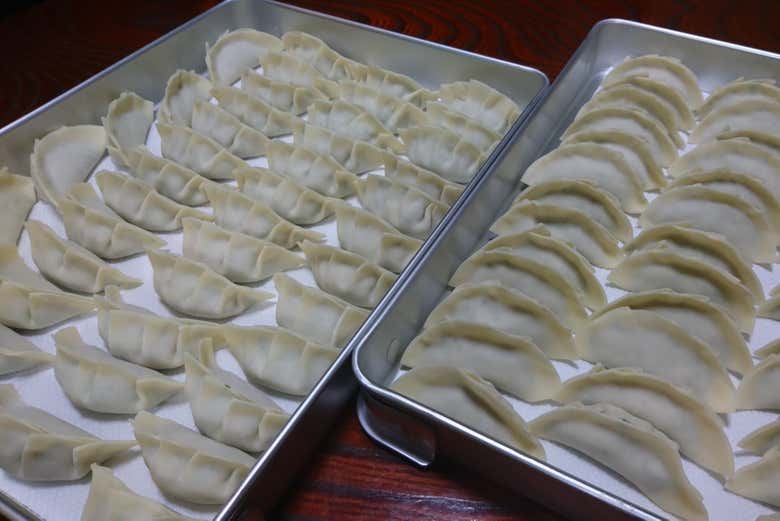 Bandeja de gyozas