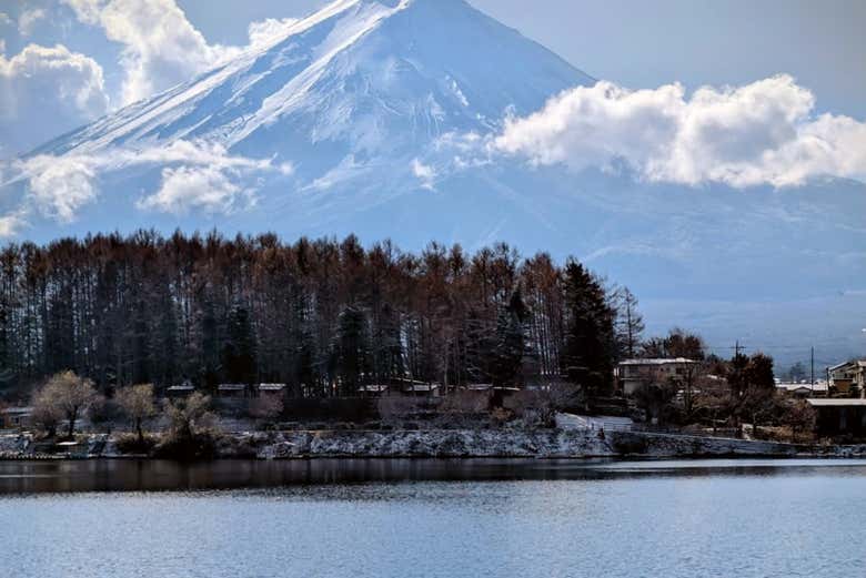 Lago Kawagushi com o Monte Fuji