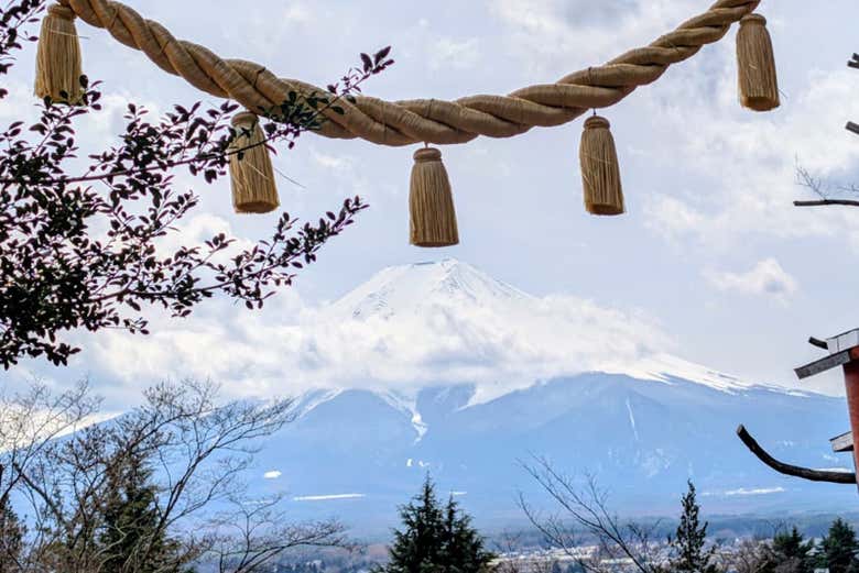 Monte Fuji visto do pagode Chureito