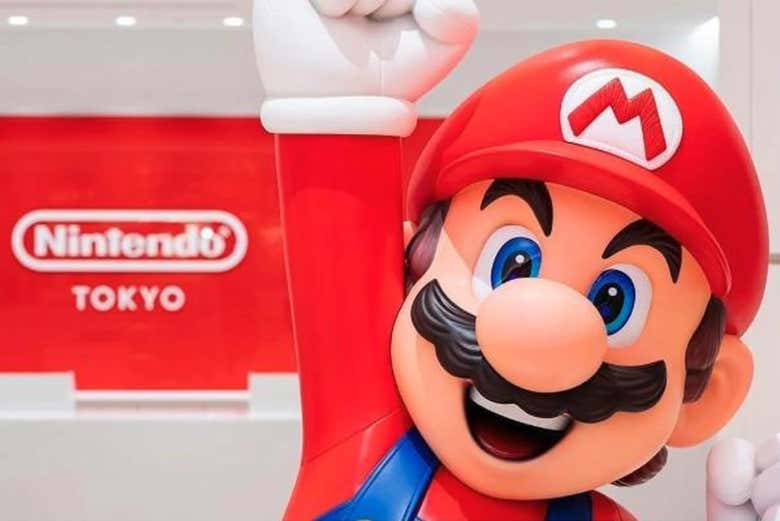 Figura do Mario Bros na loja oficial da Nintendo 