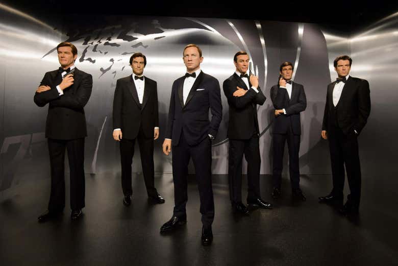 Atores de James Bond no museu de cera