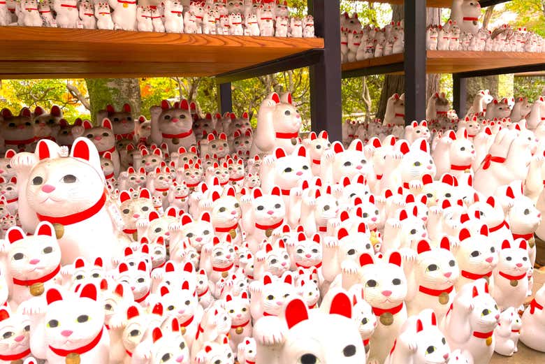 See thousands of the maneki neko figures!