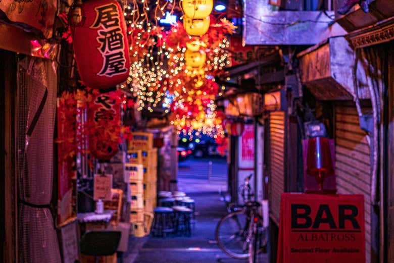 Stroll along the Omoide Yokochô, also known as Memory Lane
