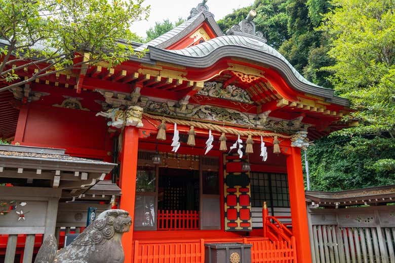 La sala principal del santuario Enoshima-Nakatsunomiya