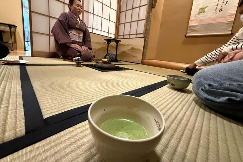 El té matcha preparado en la ceremonia del té
