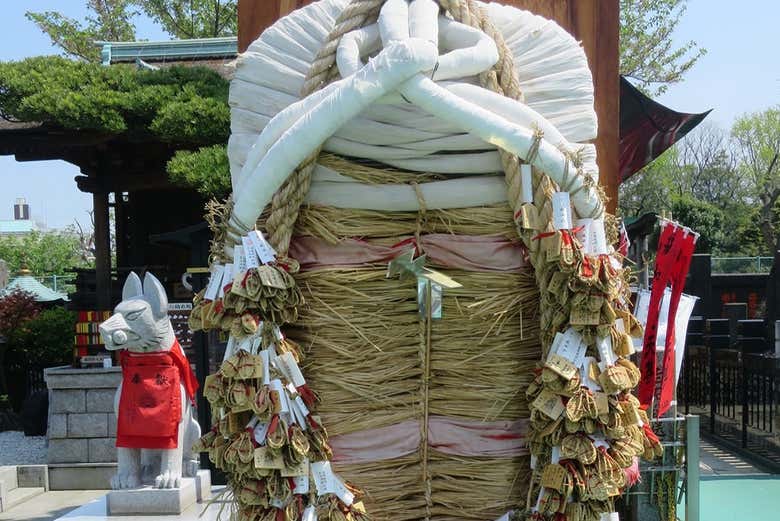 Uma oferenda no templo Fukagawa Fudō-dō