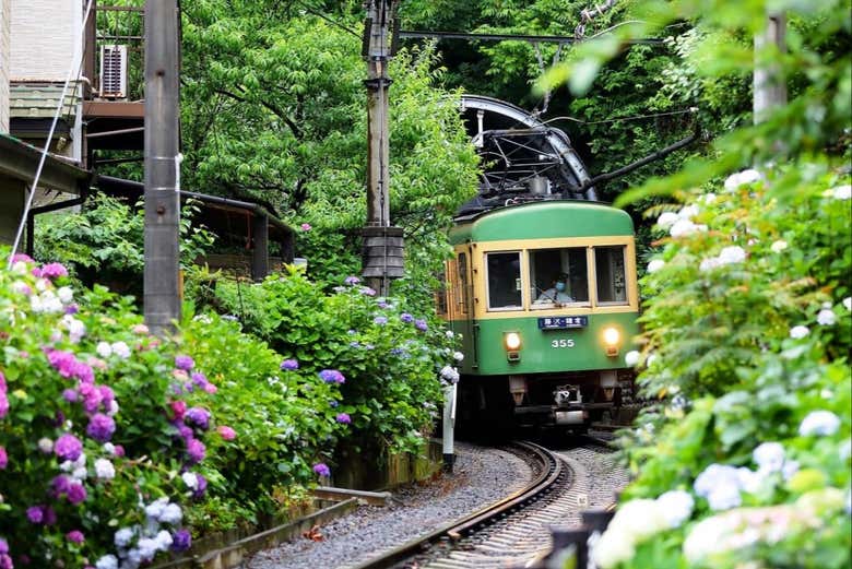 El tren local llamado Enoden de Kamakura