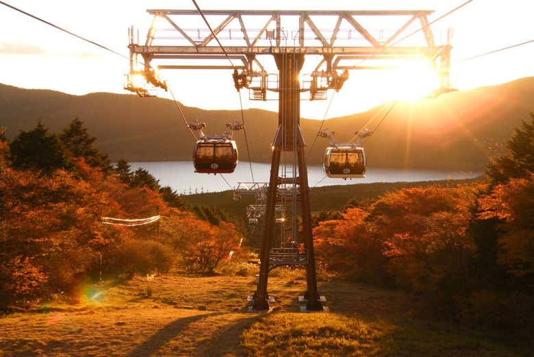 La teleferica al tramonto