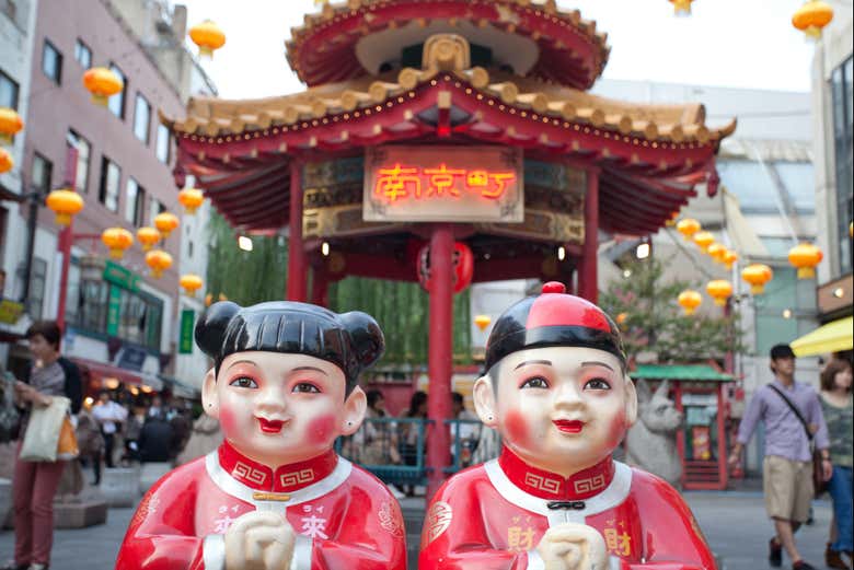 Estátuas chinesas em Yokohama