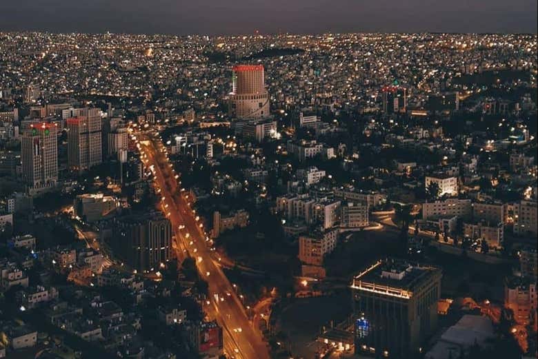 Panoramica serale di Amman
