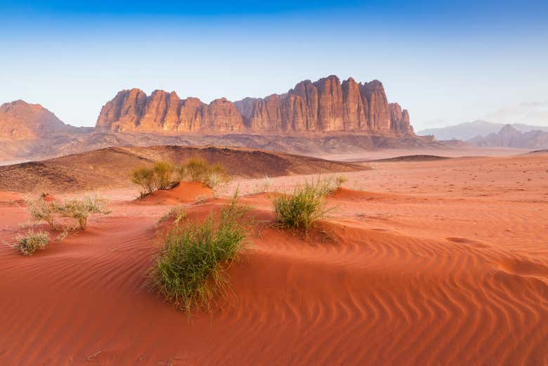 Il paesaggio del deserto di Wadi Rum