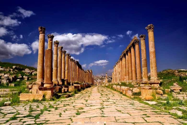 Percorrendo il sito archeologico di Jerash