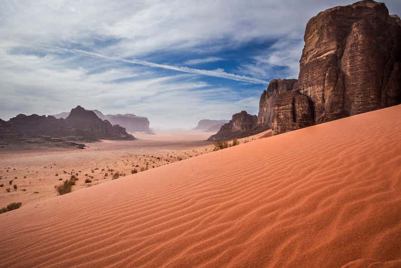 Zona desértica de Wadi Rum