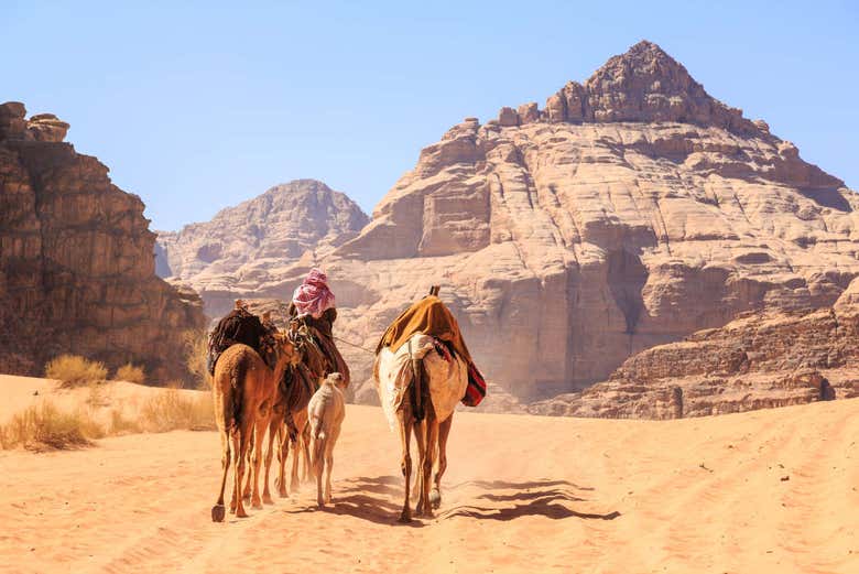 Dans le désert de Wadi Rum