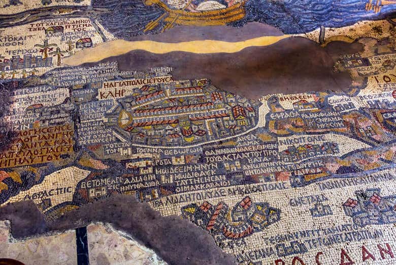 Plan de la terre sainte à Madaba