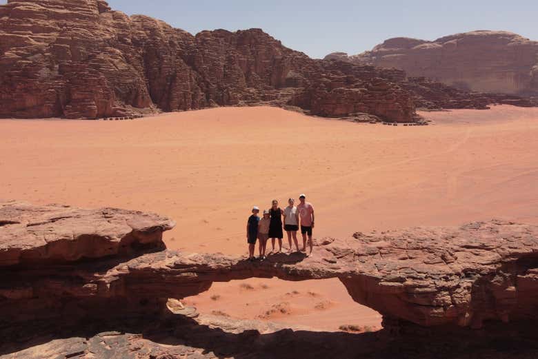 Uma família em Wadi Rum