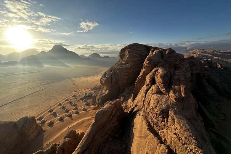 Wadi Rum visto de um balão