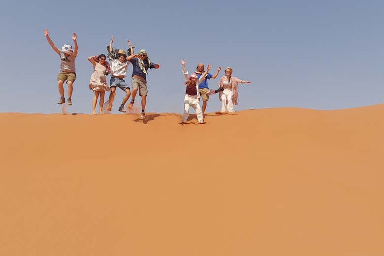 Desfrutando das dunas de Wadi Rum