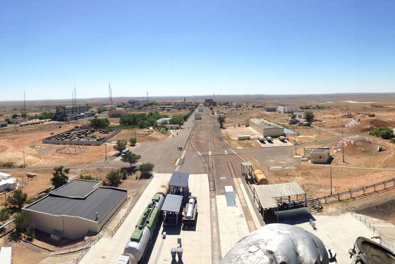 Vista panorámica del Cosmódromo de Baikonur
