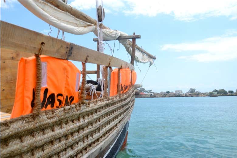 La vista dall'imbarcazione