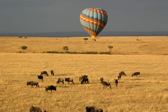 Passeio de balão pelo Masai Mara