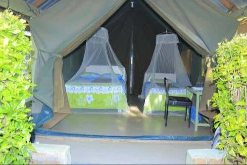 One of the rooms at the camp