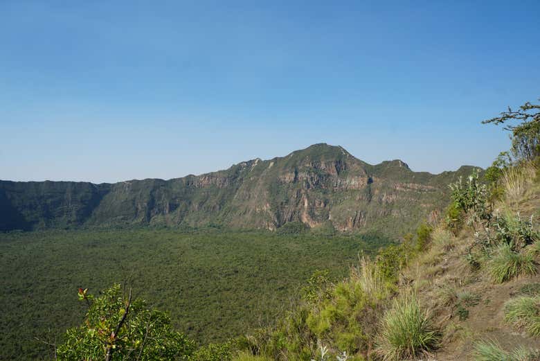 El cráter del Monte Longonot