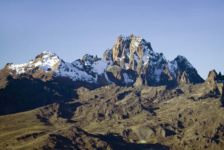Craggy rocks on Mount Kenya