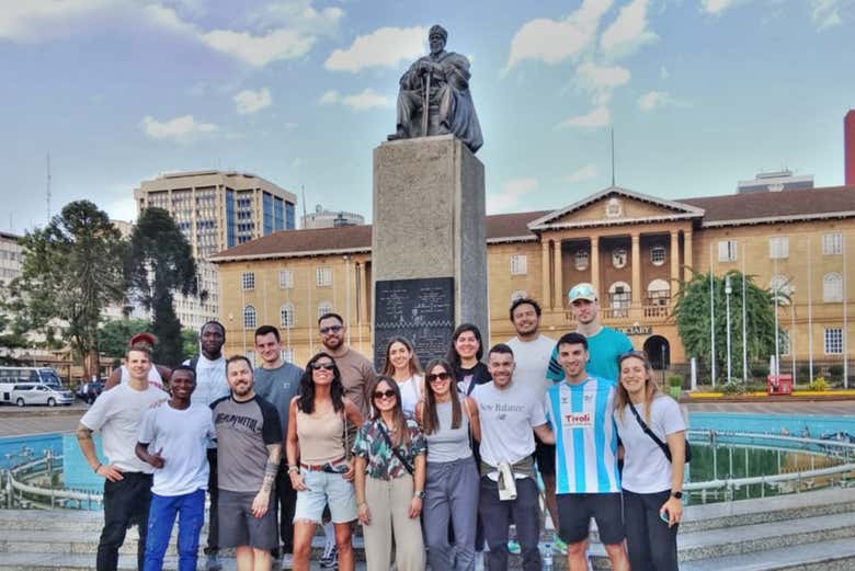 Foto de grupo durante el free tour