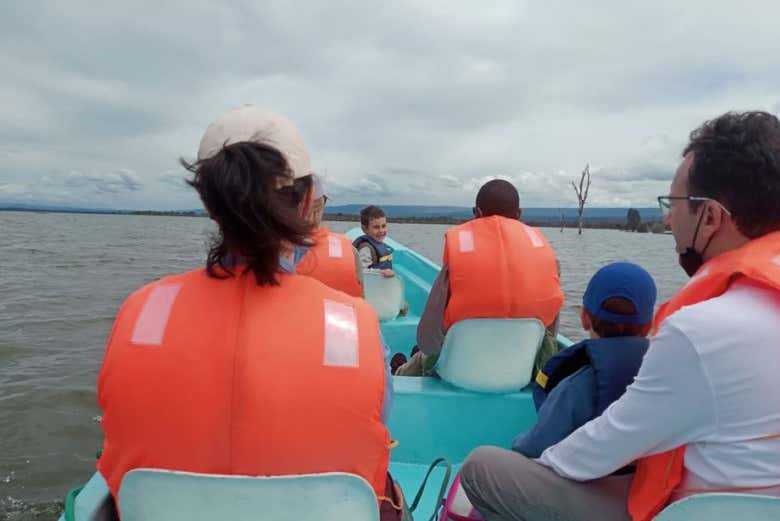 Navegando por el lago Naivasha